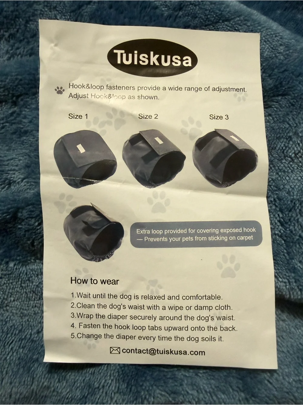 Tuiskusa Male Dog Diapers- Washable/Reusable